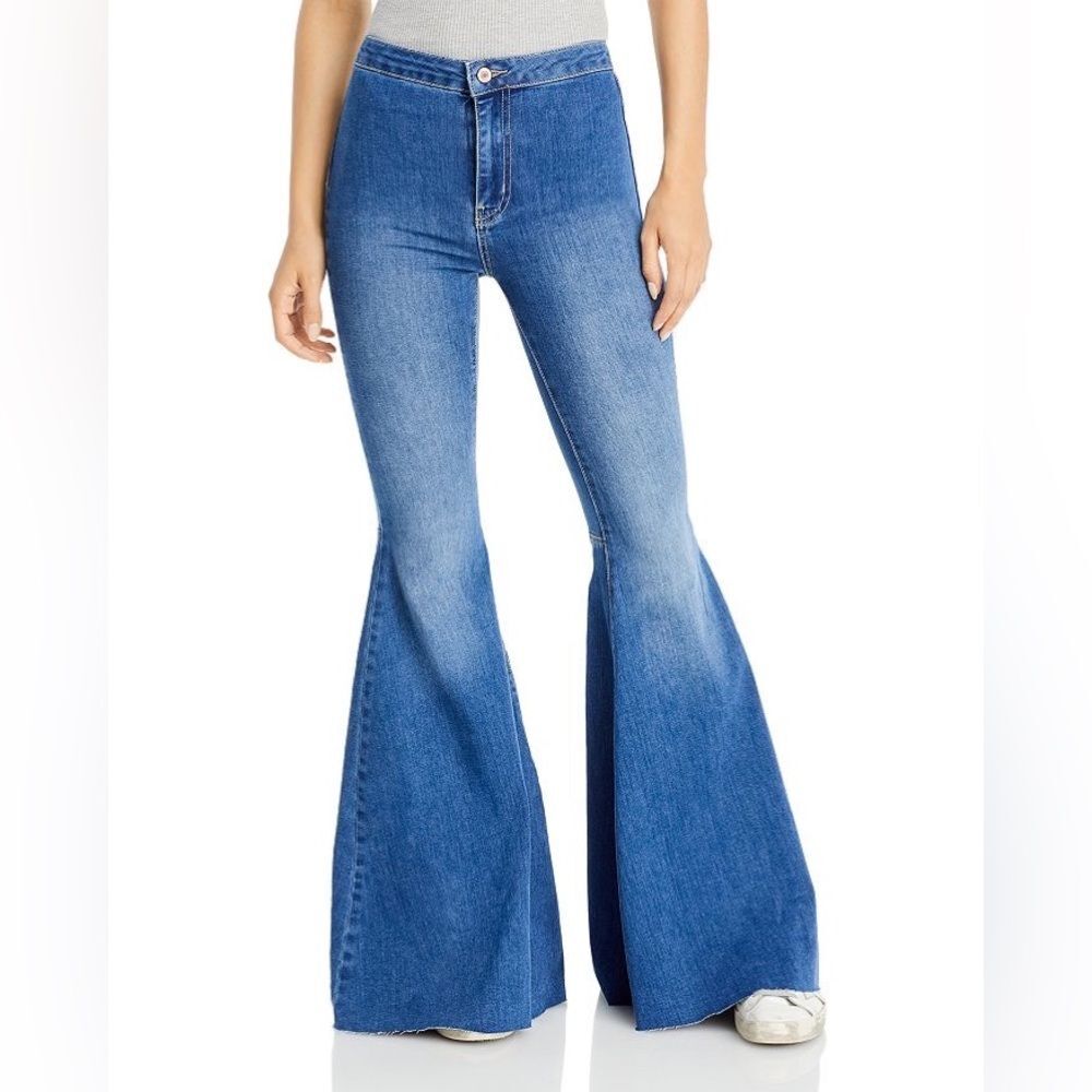 We the Free Womens Blue Just Float On Flare Jeans EUC